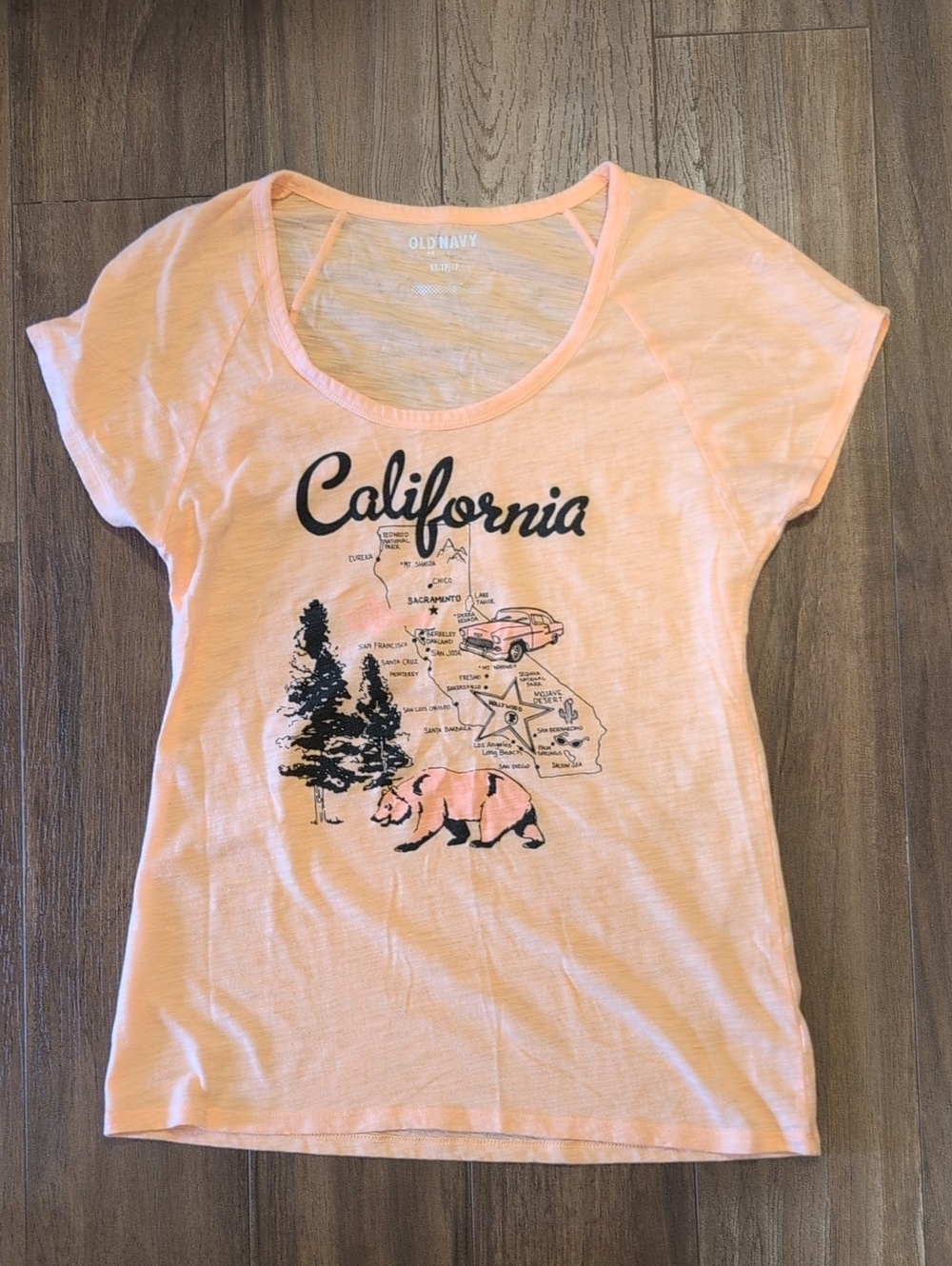 Old Navy Orange California Graphic Tee